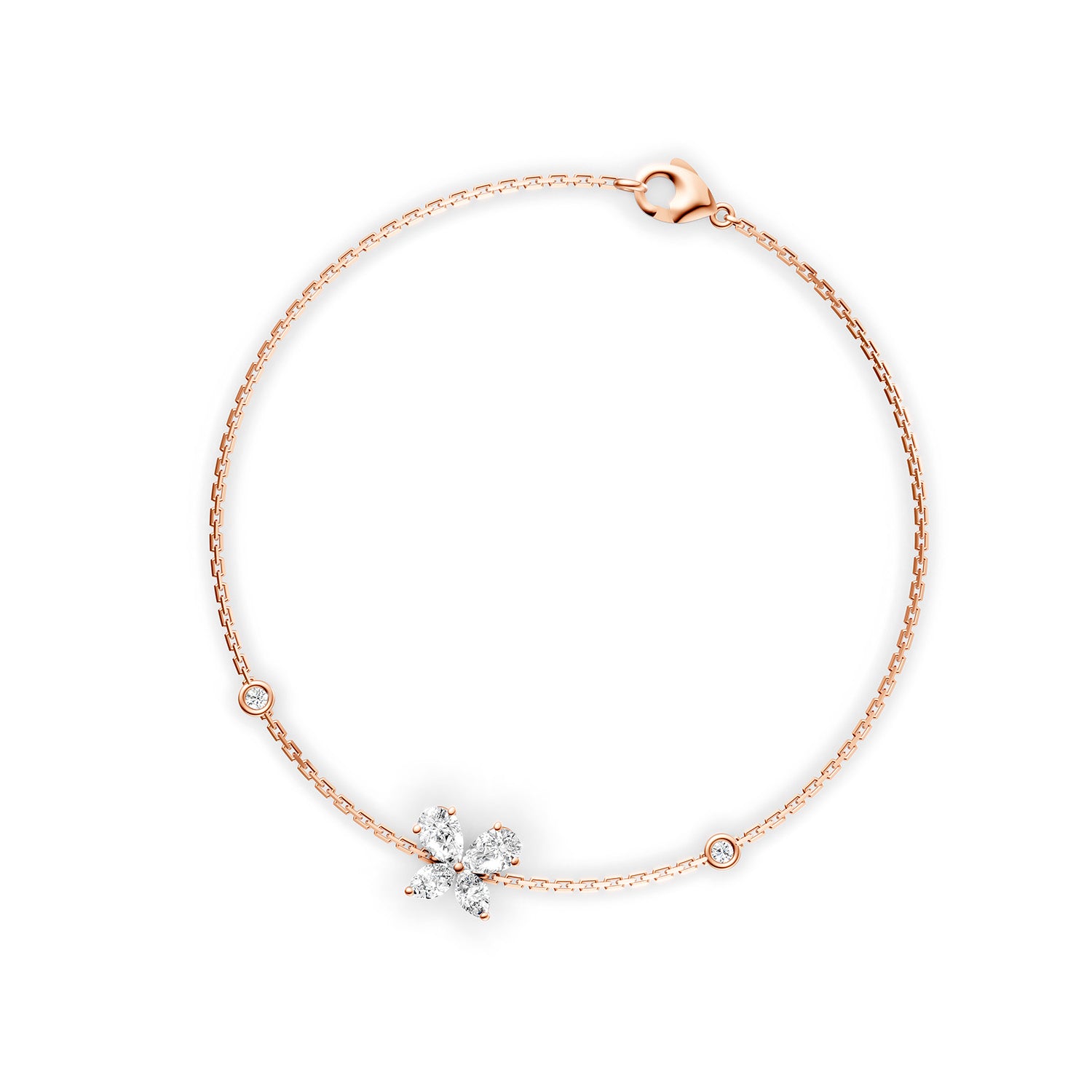 Shop Ava© Four Diamond Butterfly Bracelet La Marquise