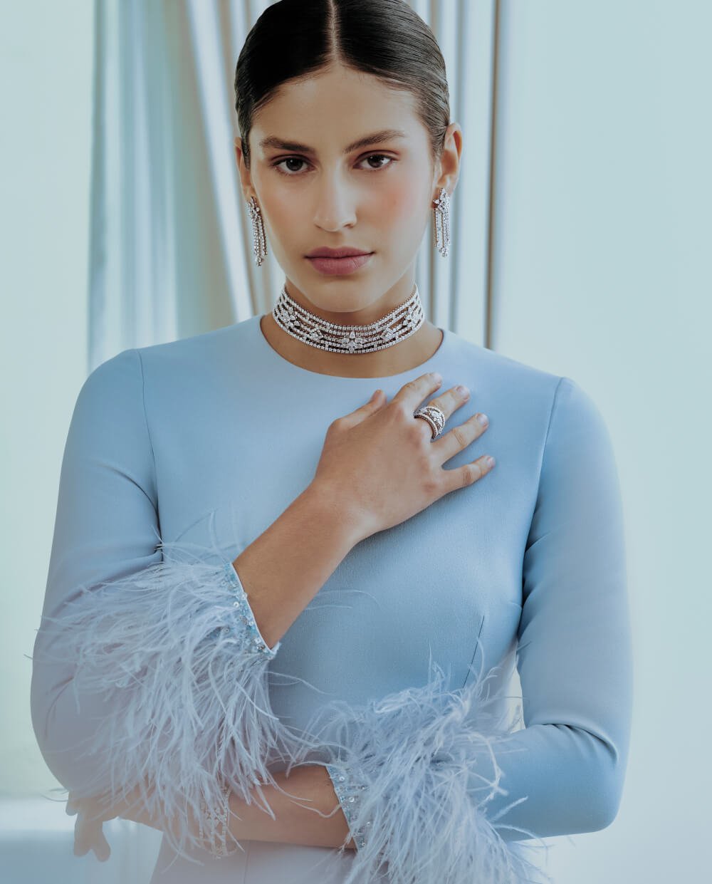 Exclusive Bridal White Gold and Natural White Diamonds Set Two