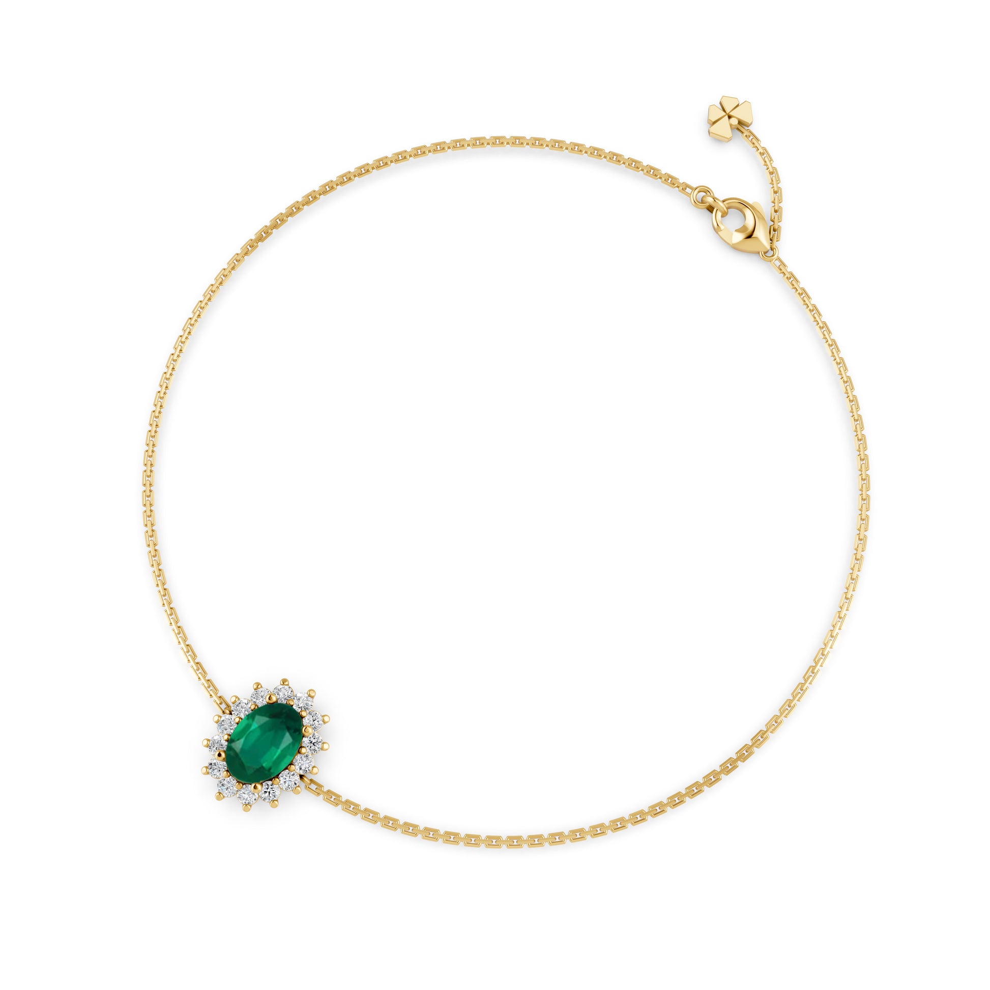 18 K Yellow Gold Emerald