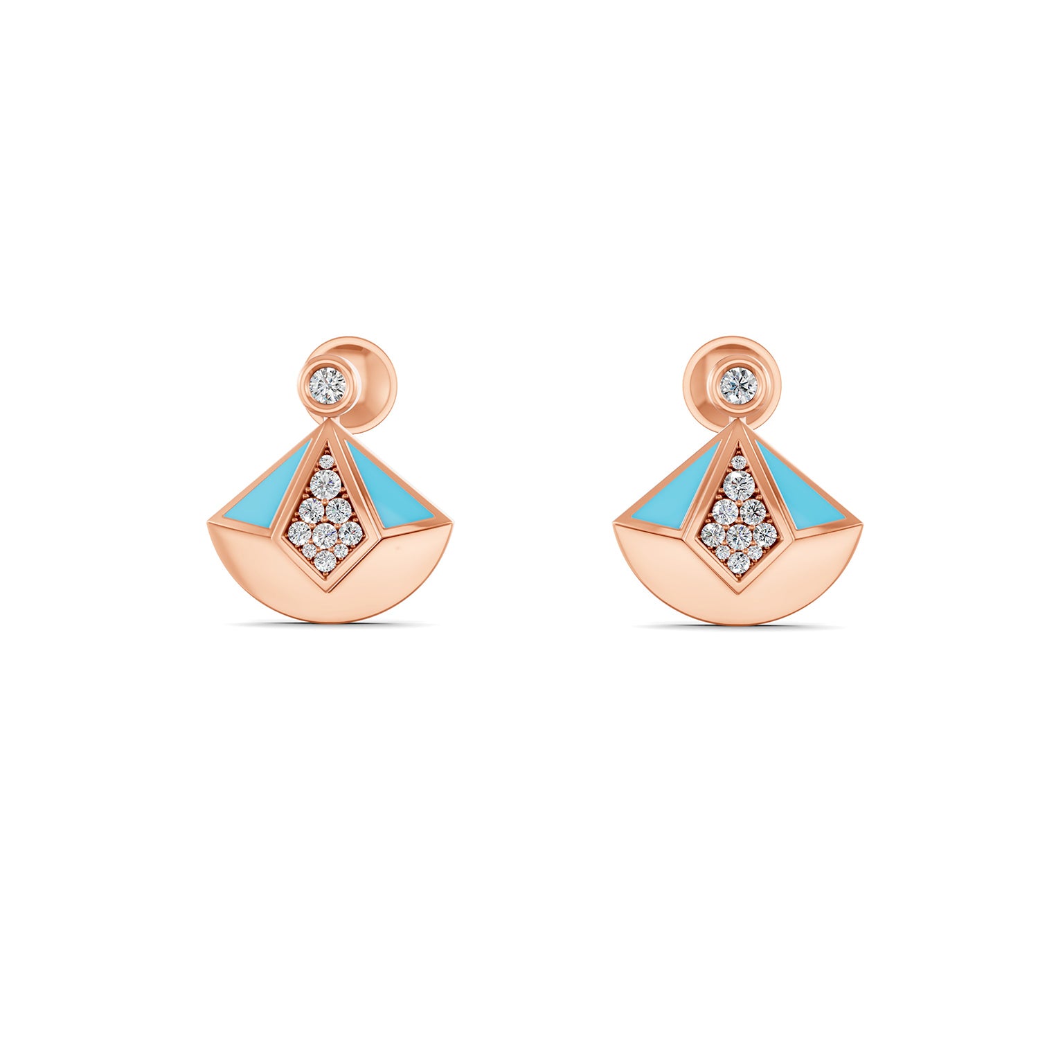 18K Rose Gold Capri Blue