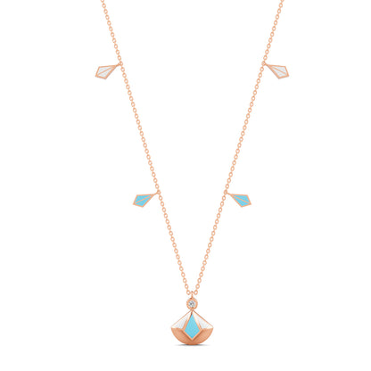 18K Rose Gold Capri Blue