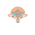 18K Rose Gold Capri Blue