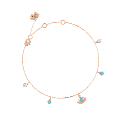 18K Rose Gold Capri Blue
