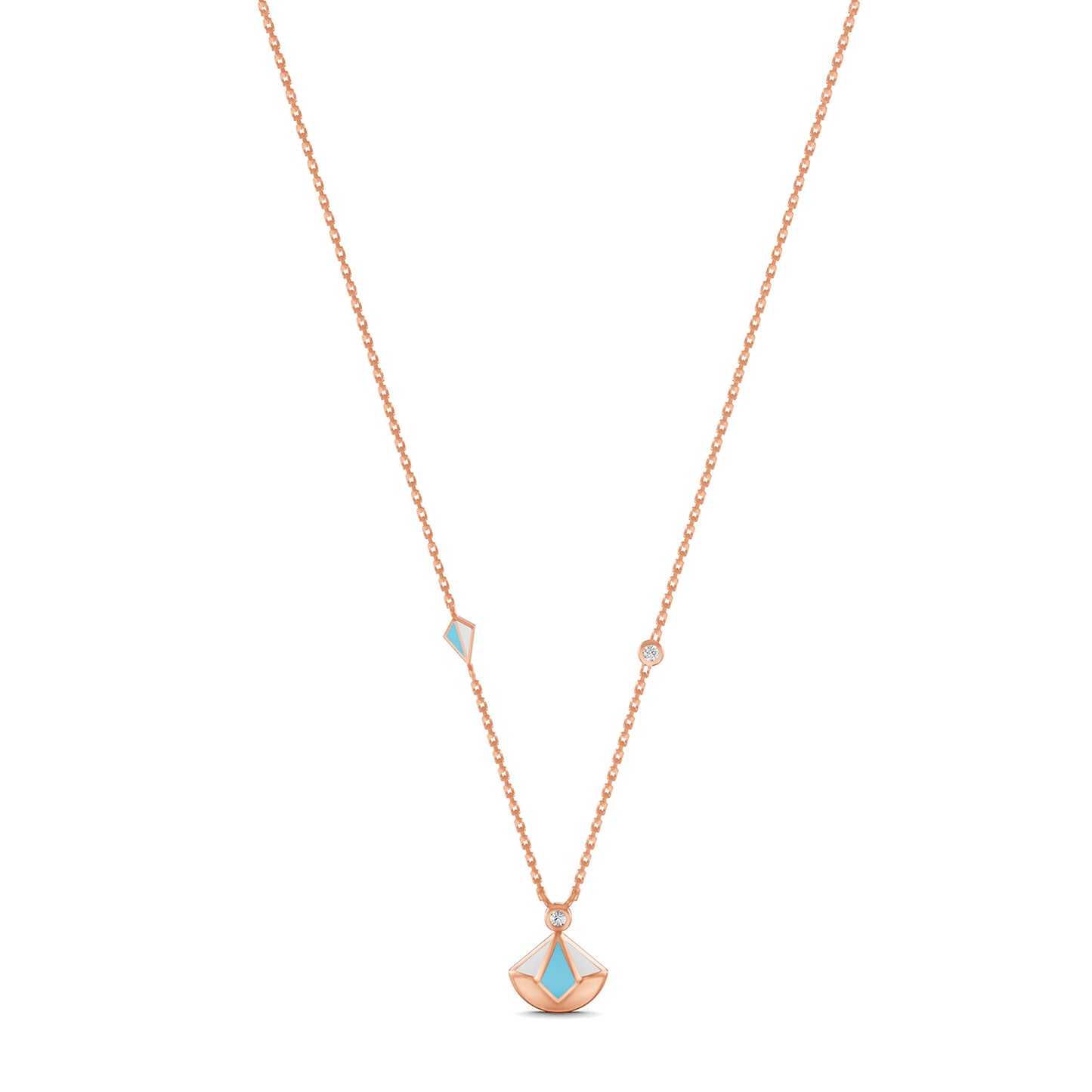 18K Rose Gold Capri Blue