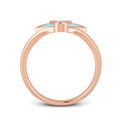 18K Rose Gold Capri Blue