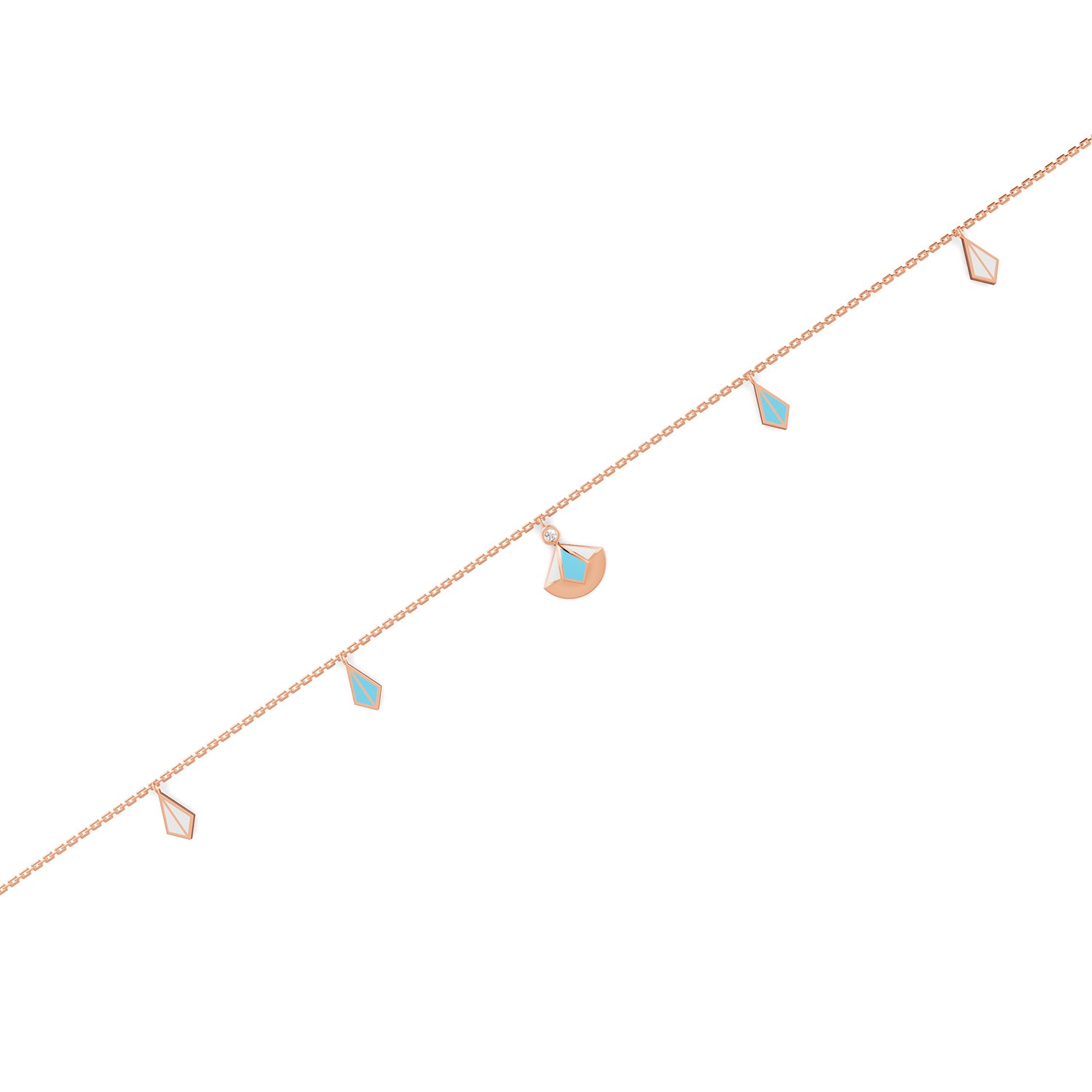 18K Rose Gold Capri Blue