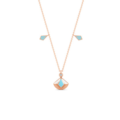 18K Rose Gold Capri Blue