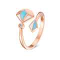 18K Rose Gold Capri Blue