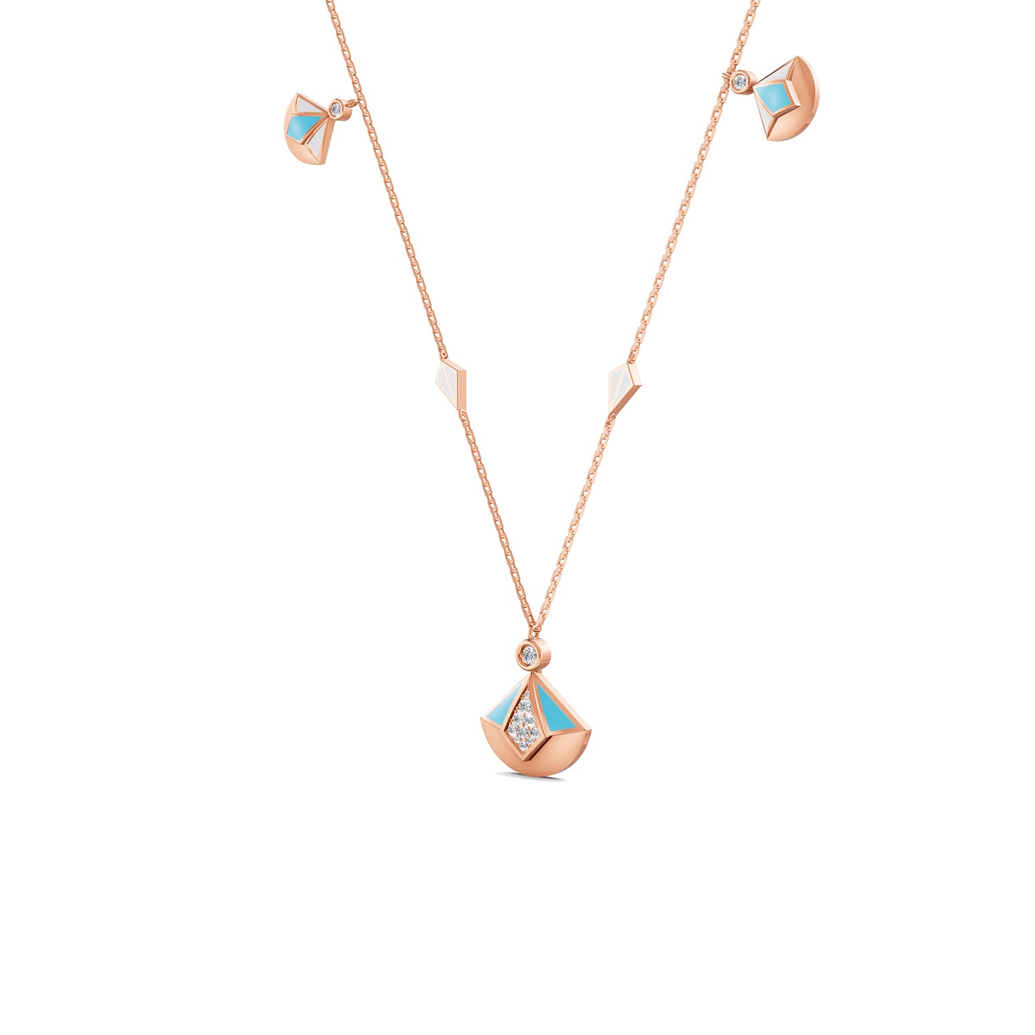 18K Rose Gold Capri Blue