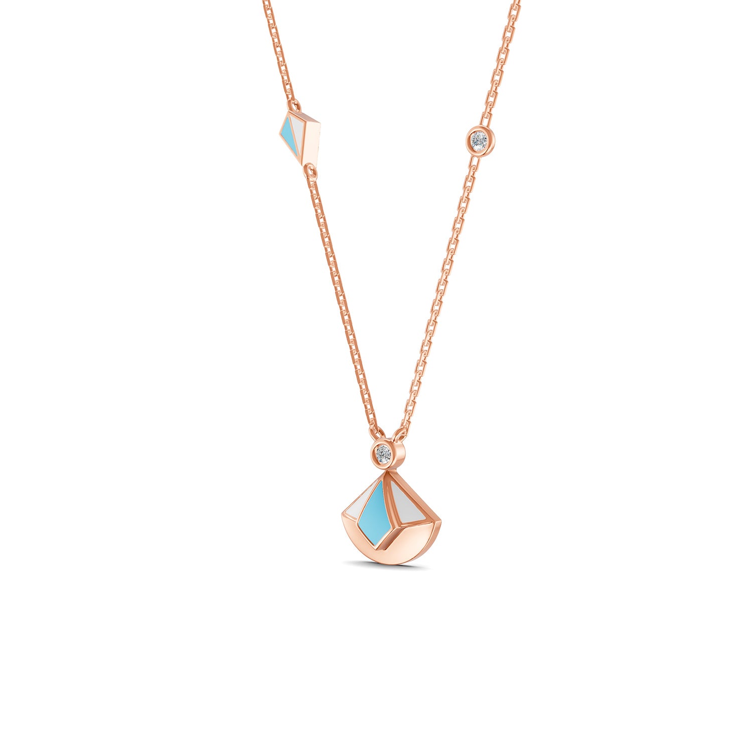 18K Rose Gold Capri Blue