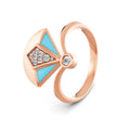 18K Rose Gold Capri Blue