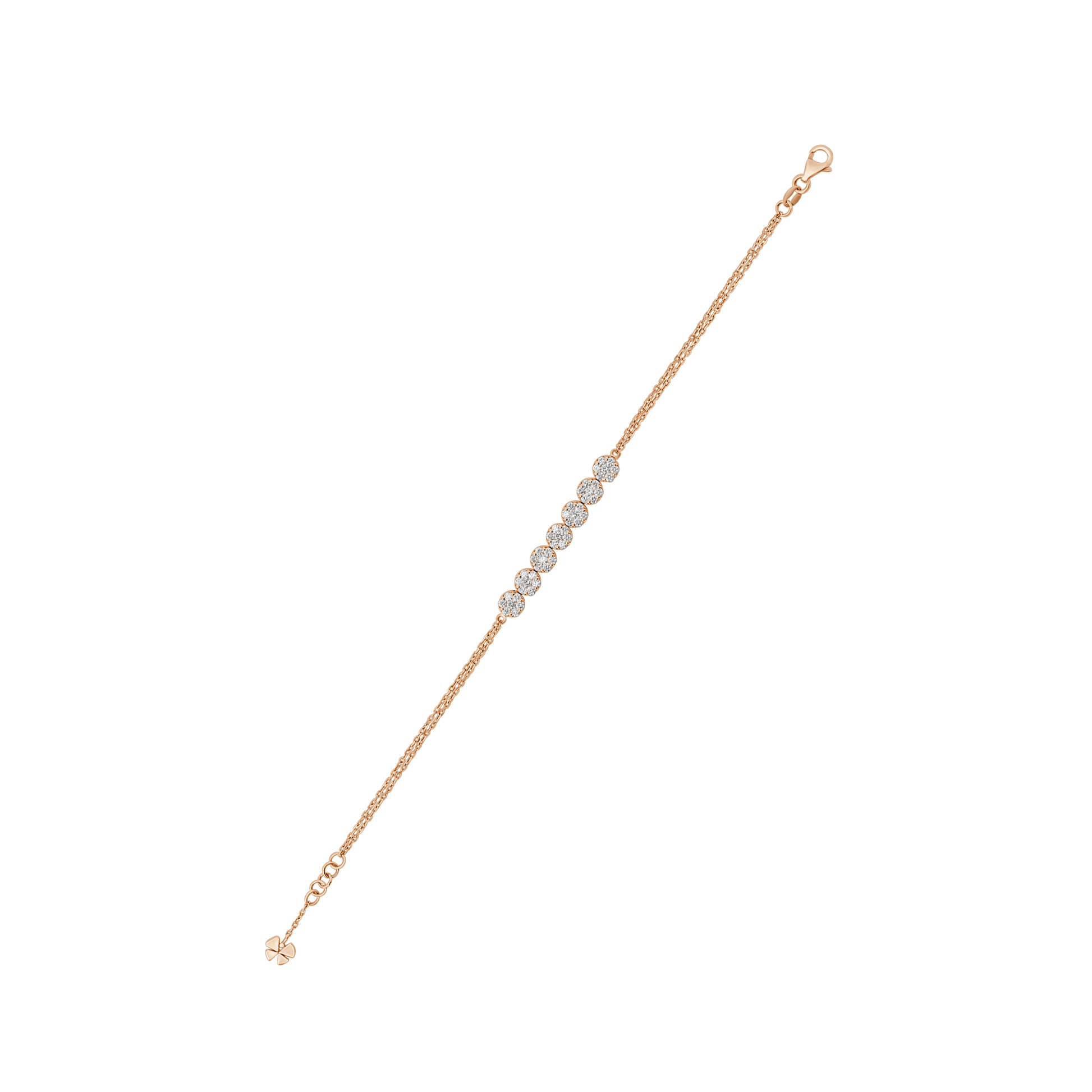 Je© Round Illusion Half Tennis Diamond Bracelet (Medium)
