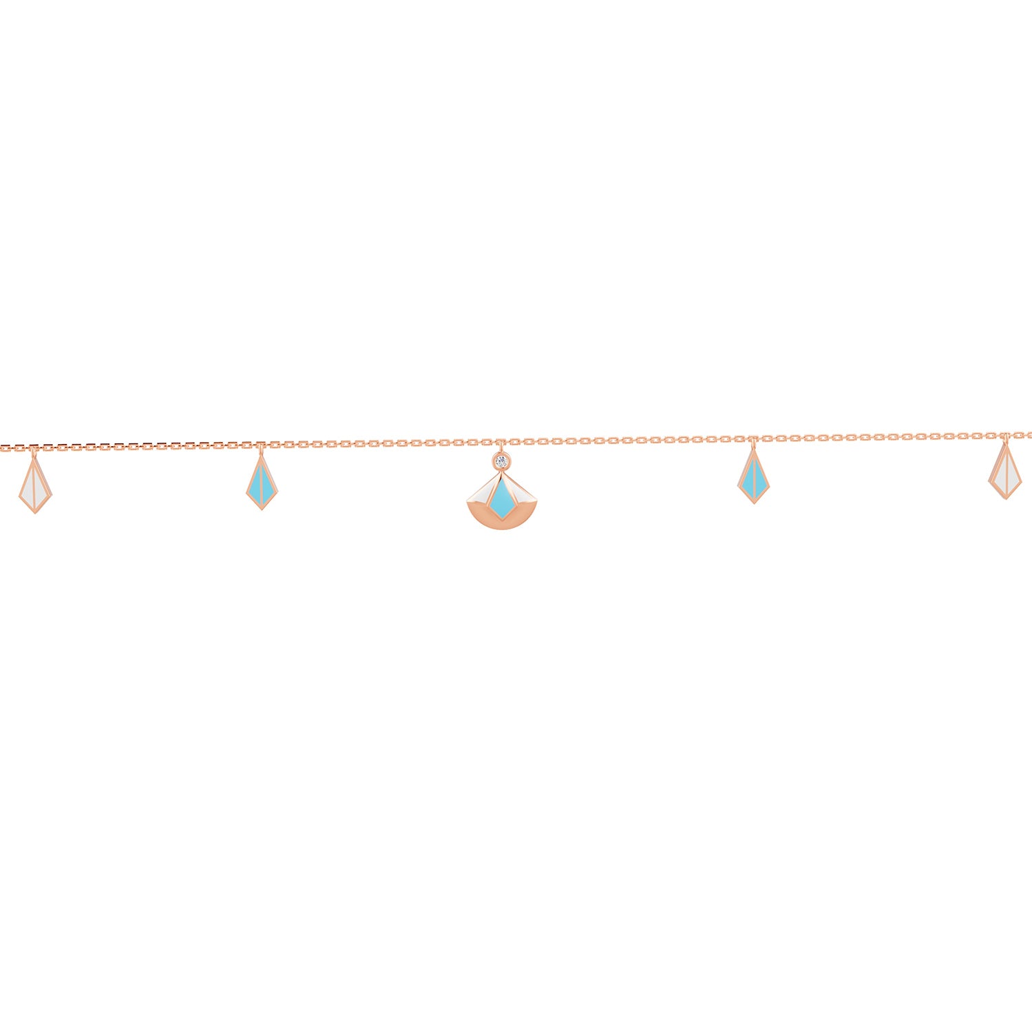 18K Rose Gold Capri Blue
