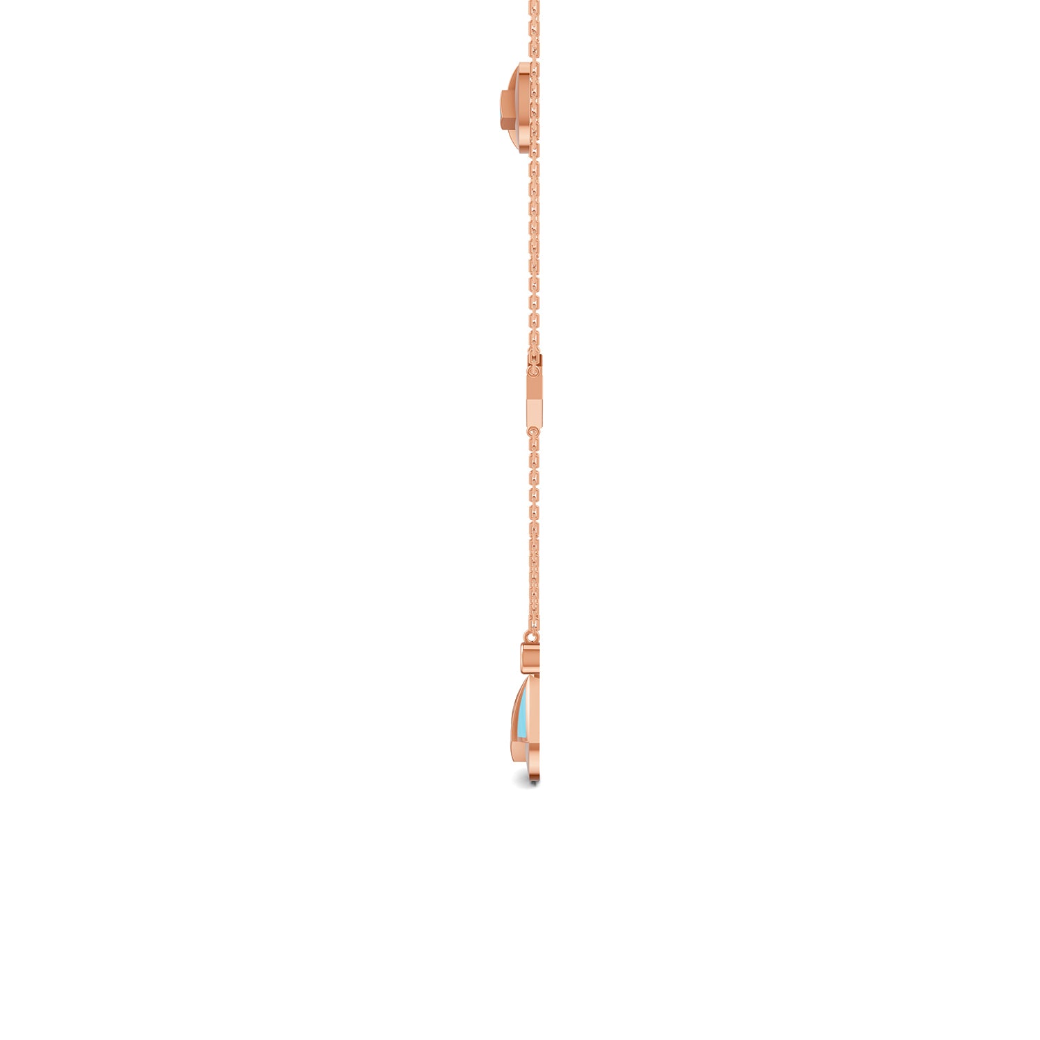 18K Rose Gold Capri Blue