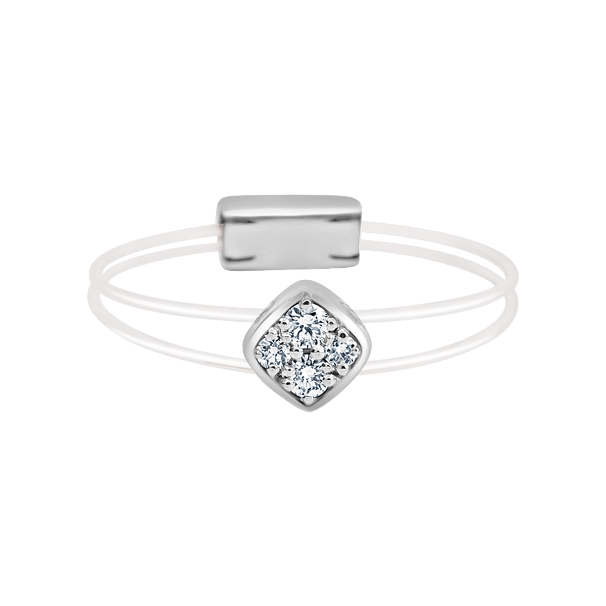 18 K White Gold