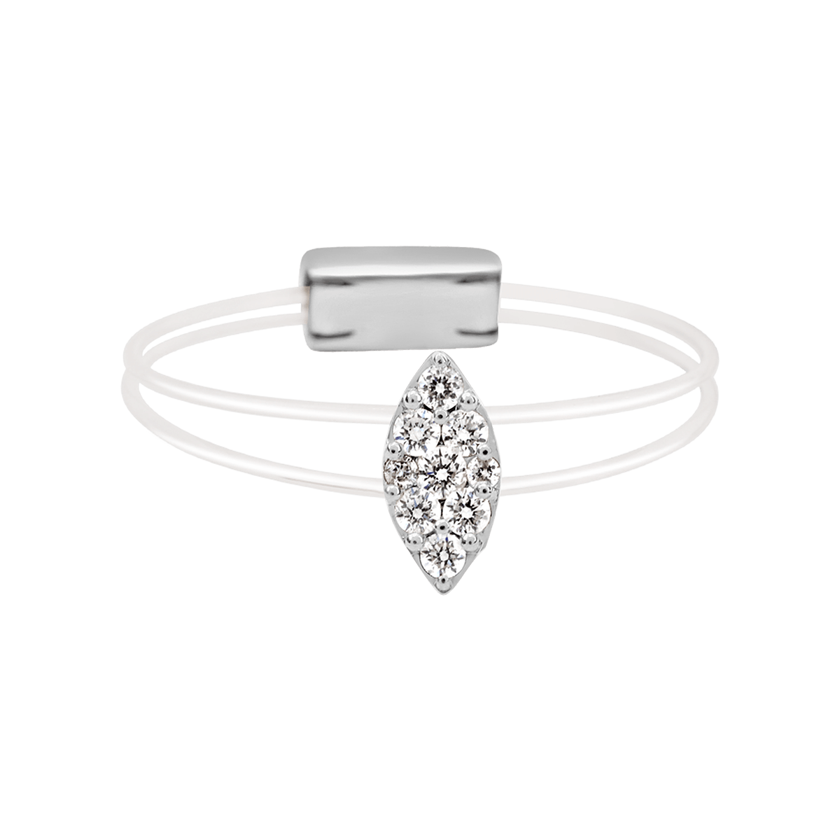 18 K White Gold