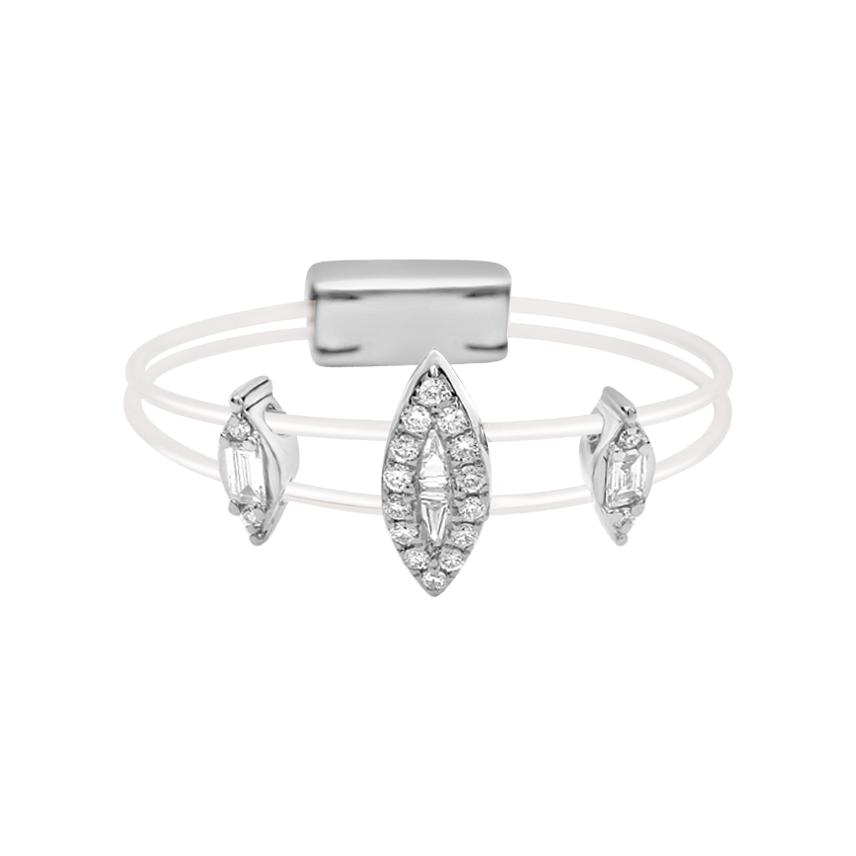 18 K White Gold
