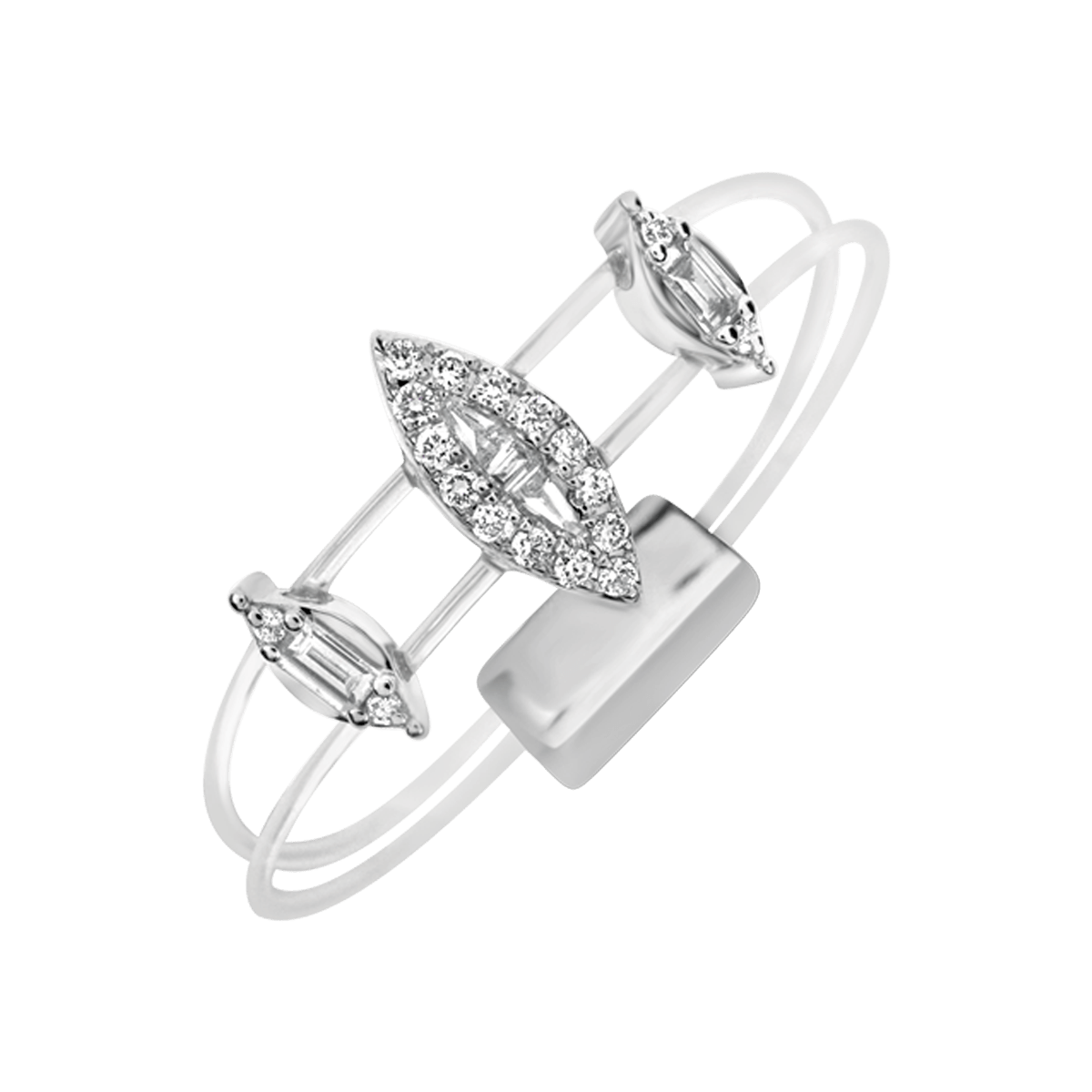 18 K White Gold