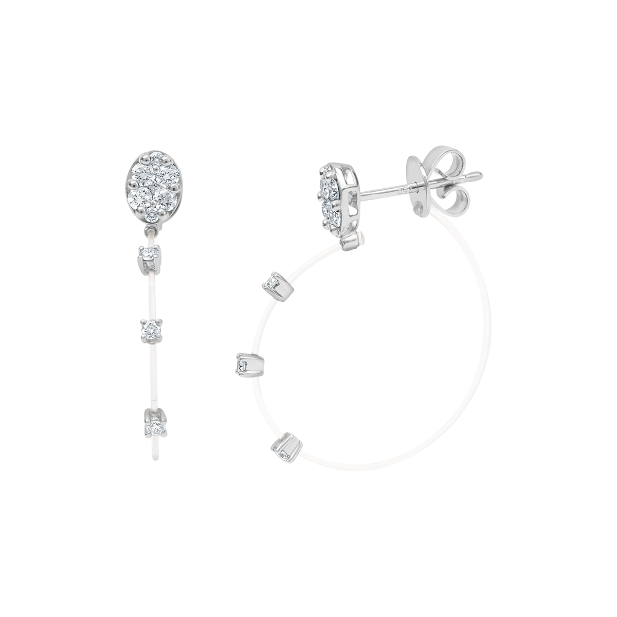 18 K White Gold