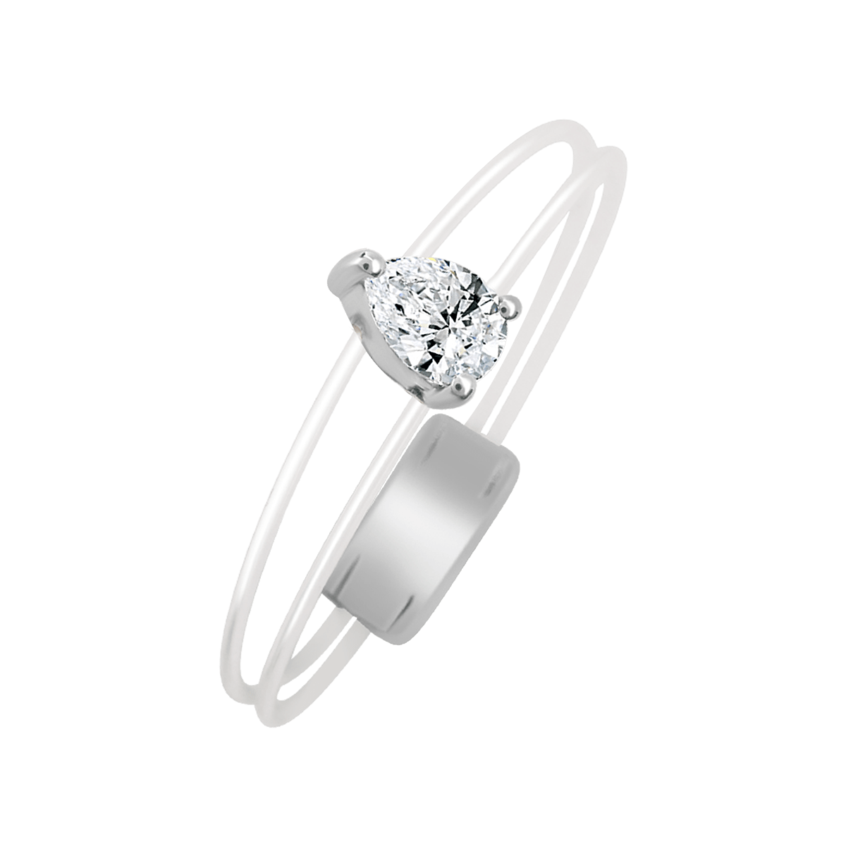 18 K White Gold