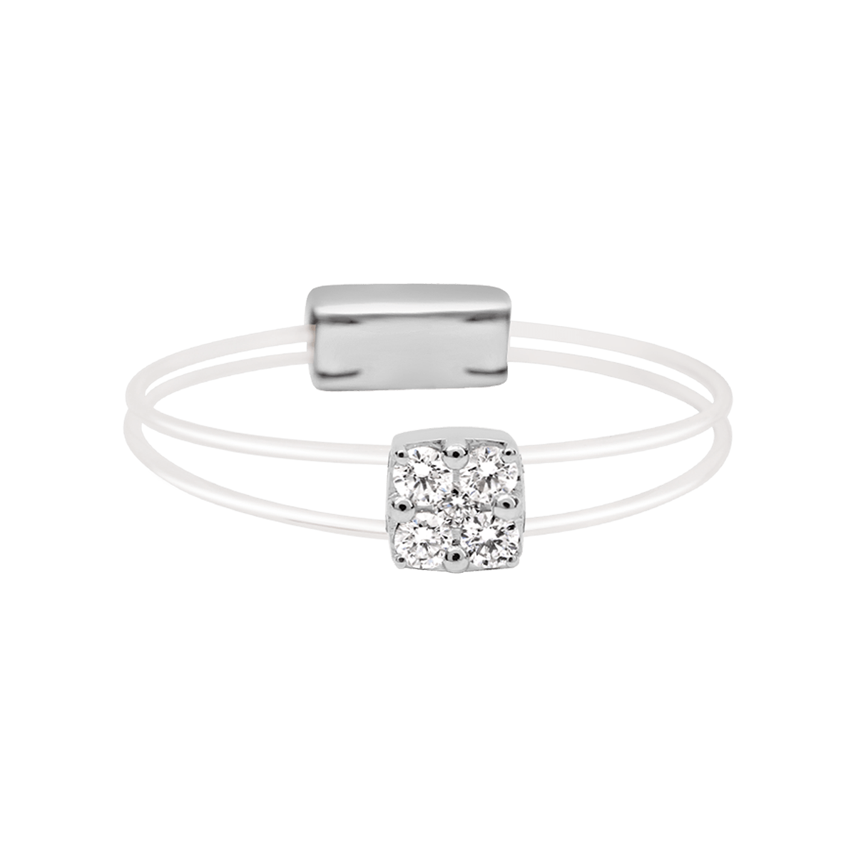 18 K White Gold