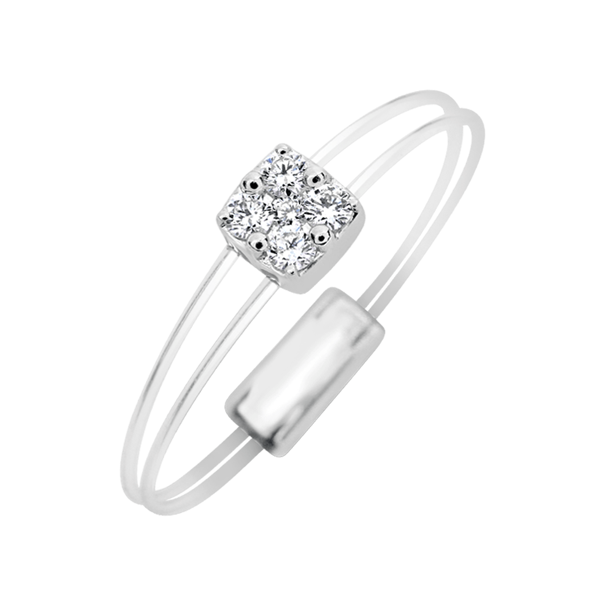 18 K White Gold