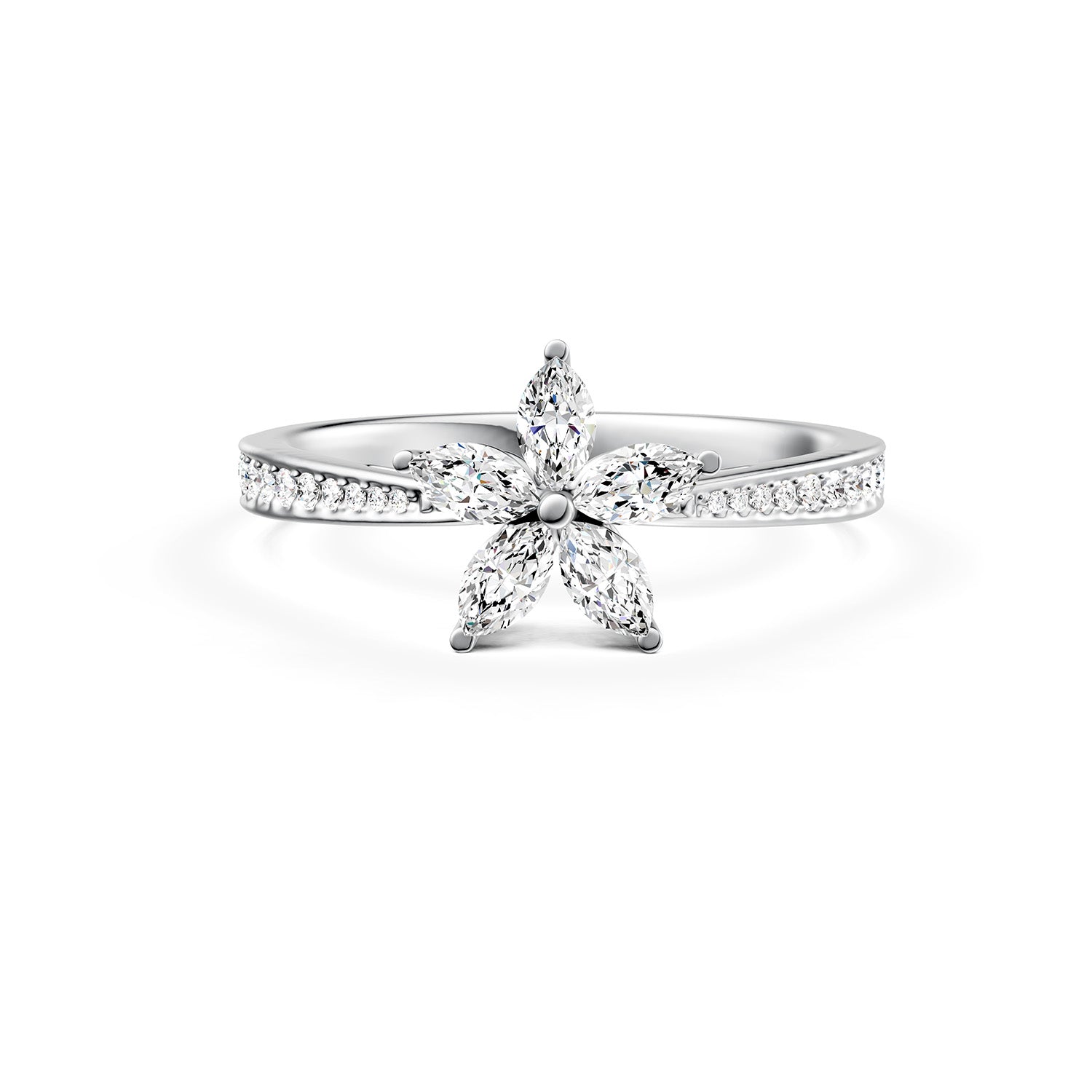 18 K White Gold