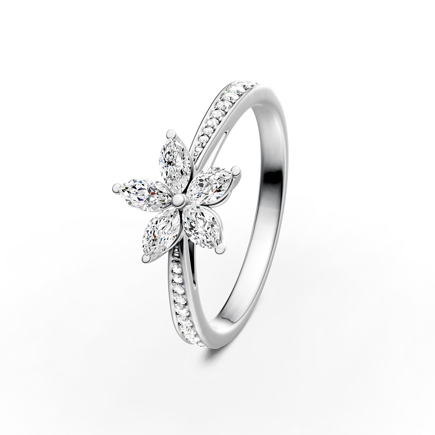 18 K White Gold