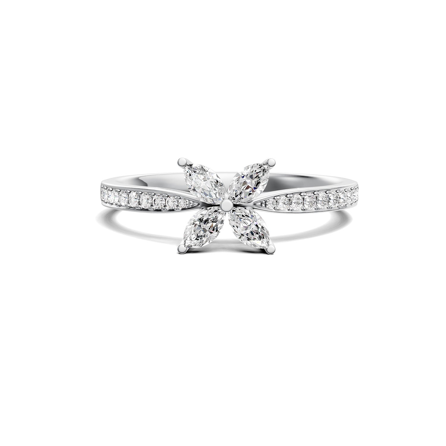 18 K White Gold