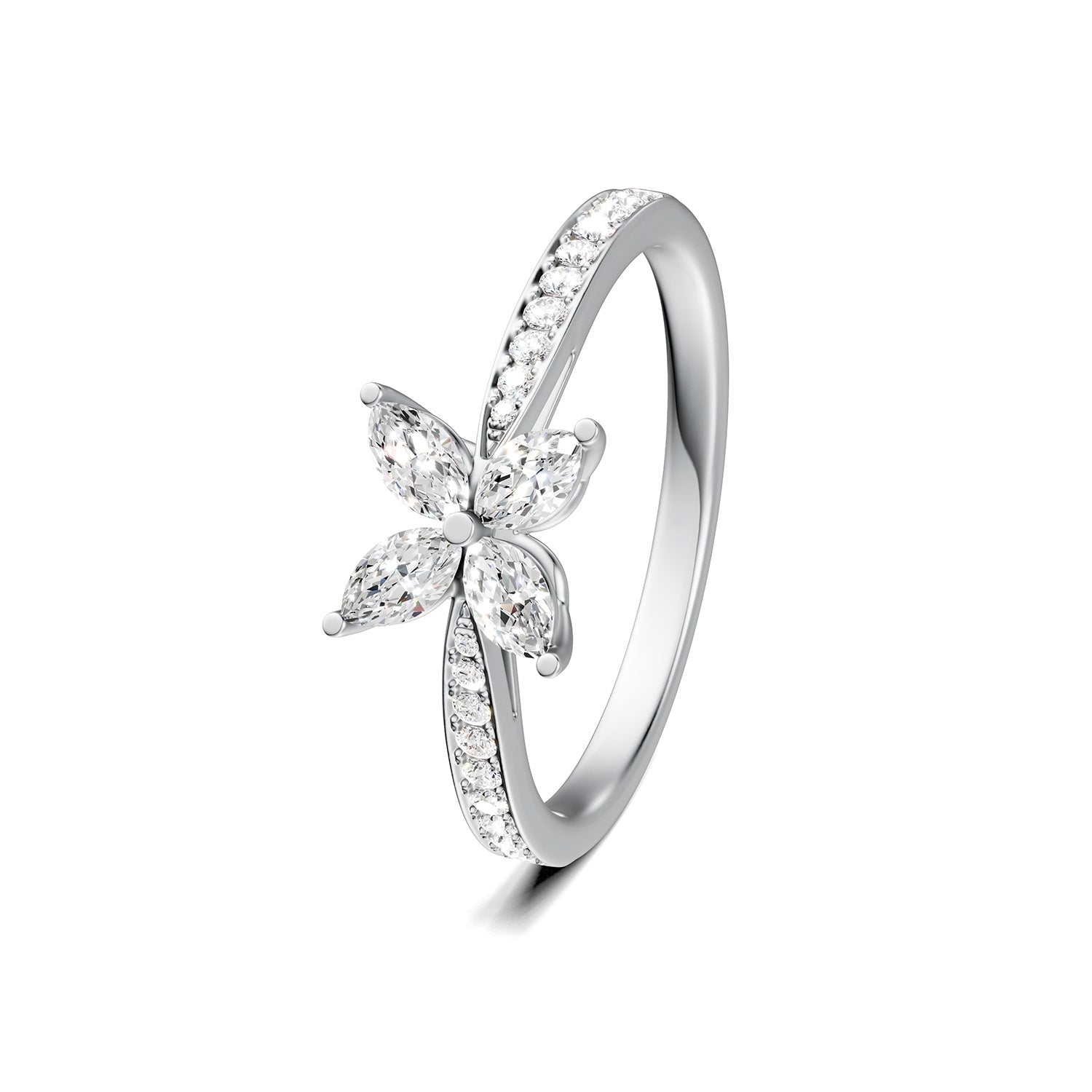 18 K White Gold
