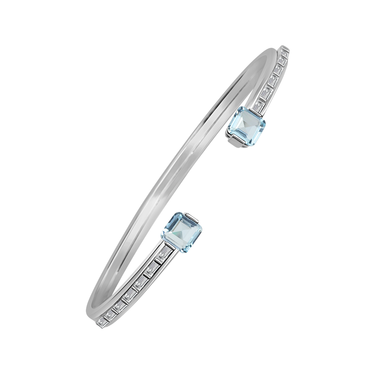 18 K White Gold Skybluetopaz