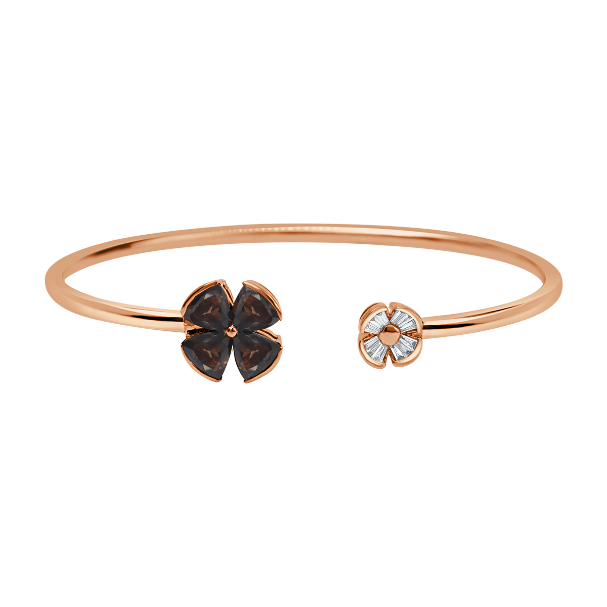 18 K Rose Gold SmoKyquartz