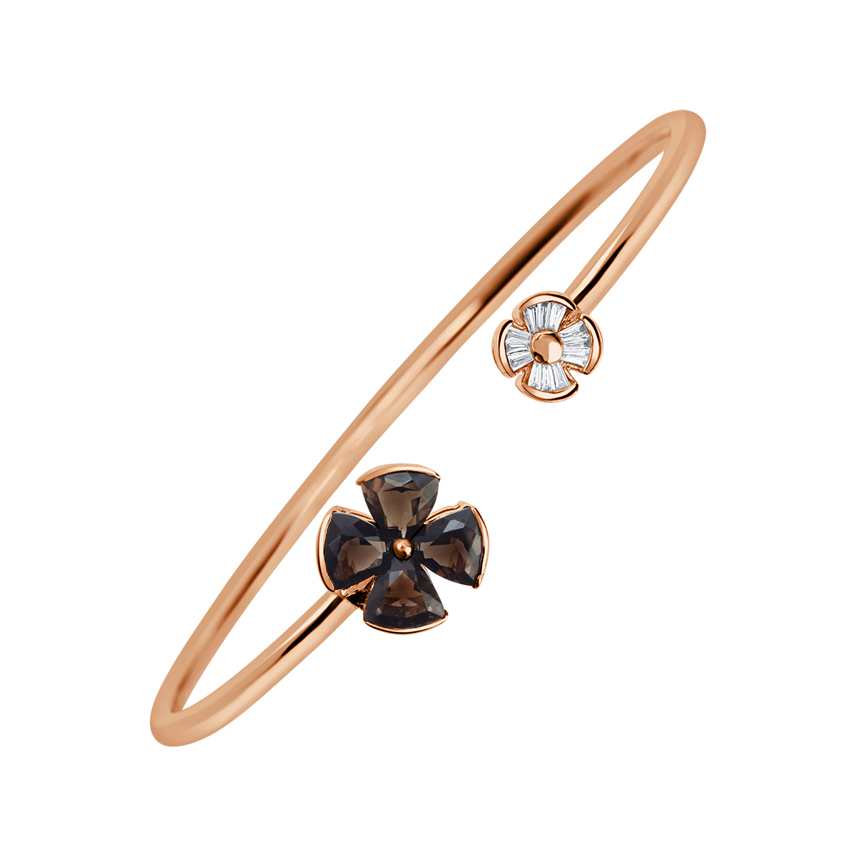 18 K Rose Gold SmoKyquartz