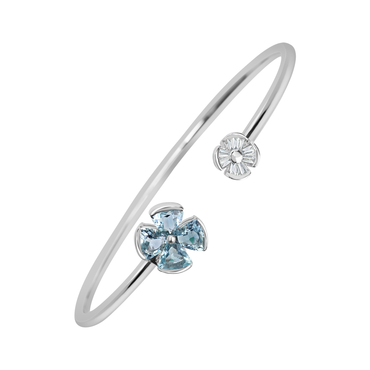 18 K White Gold Skybluetopaz
