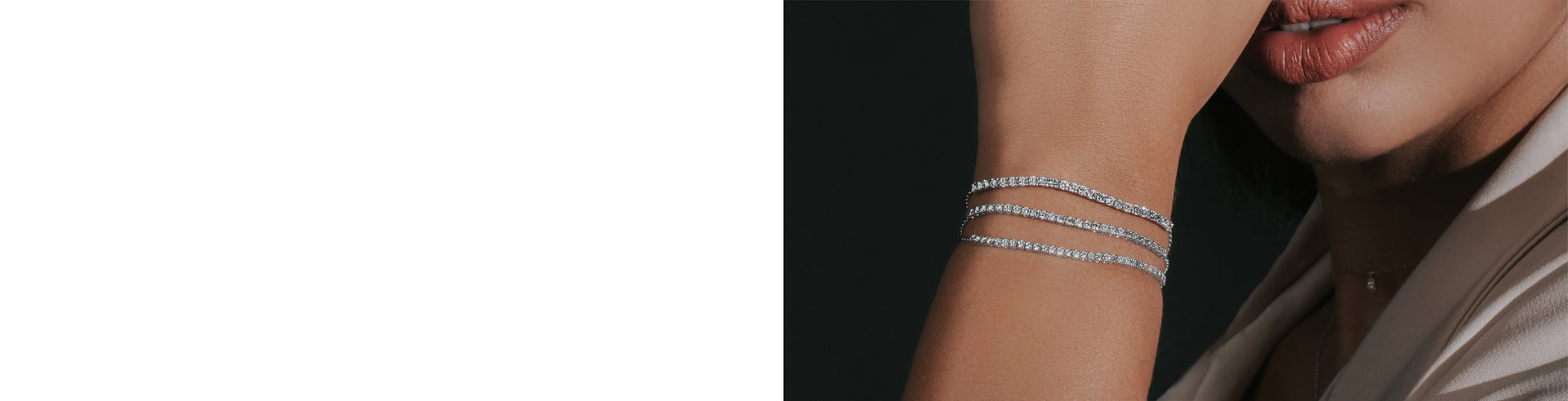 Bracelet Main Dolly-Bijoux - Rubis Marquise & Diamant Cz, Plaqué Or 18K, NEUF