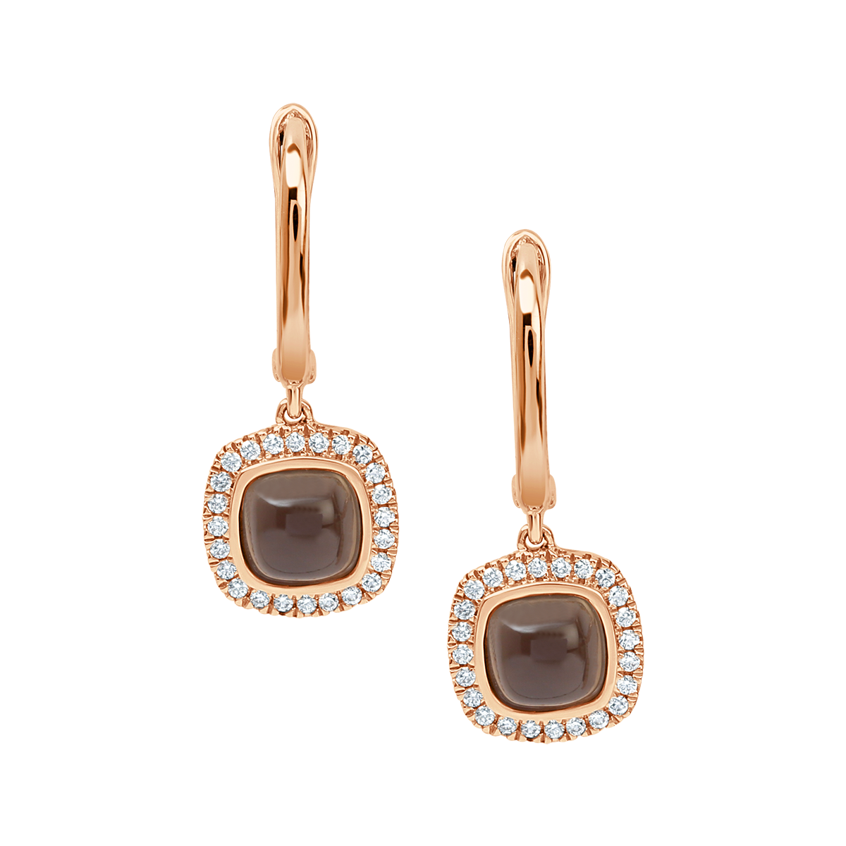 18 K Rose Gold SmoKyquartz