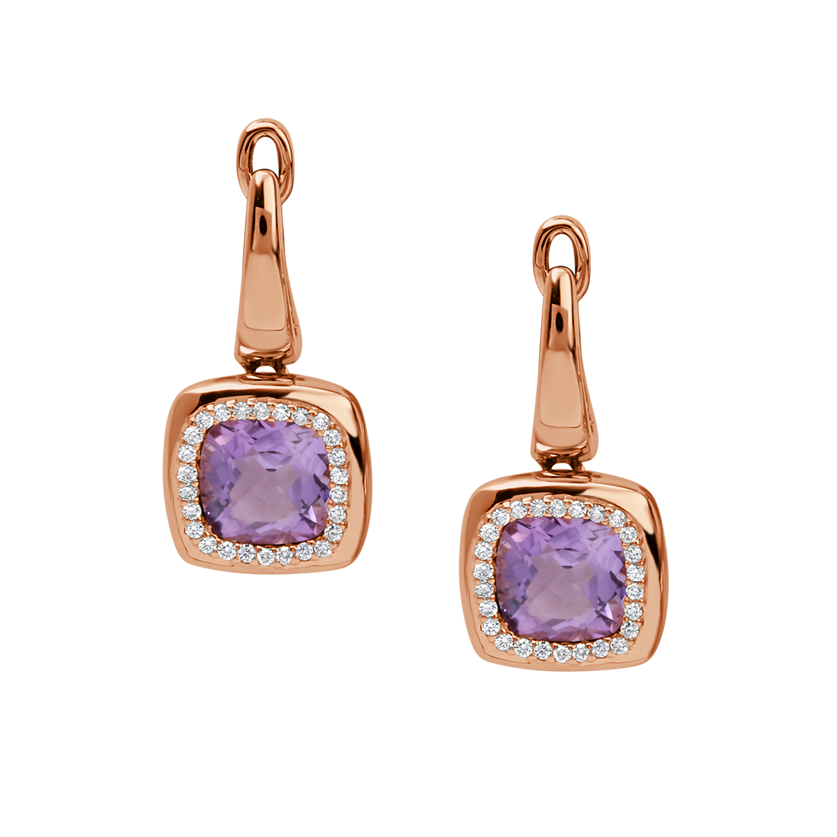 18 K Rose Gold Amethyst