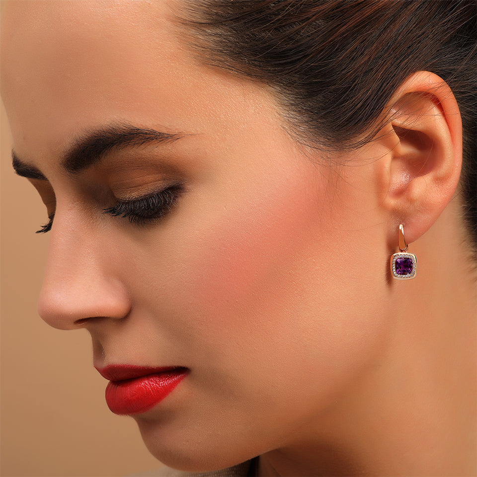 18 K Rose Gold Amethyst