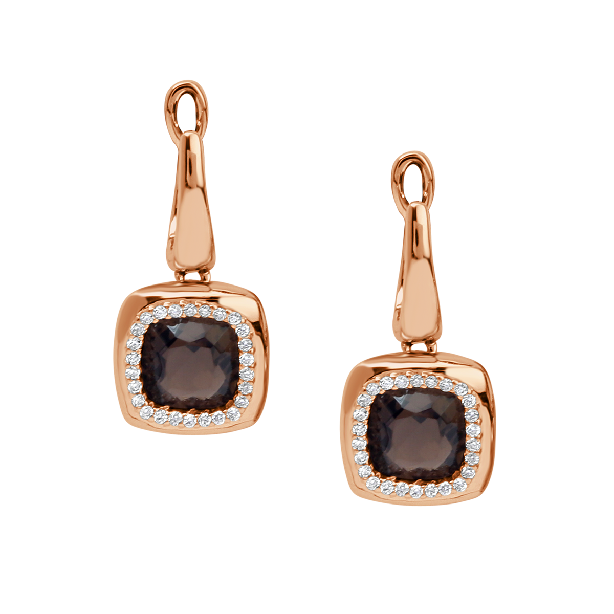 18 K Rose Gold SmoKyquartz