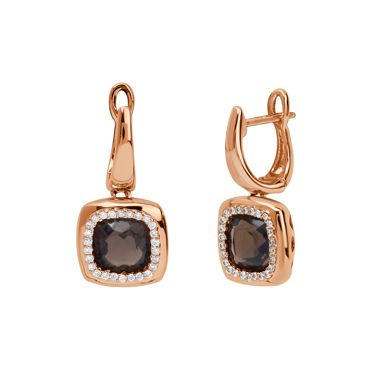 18 K Rose Gold SmoKyquartz