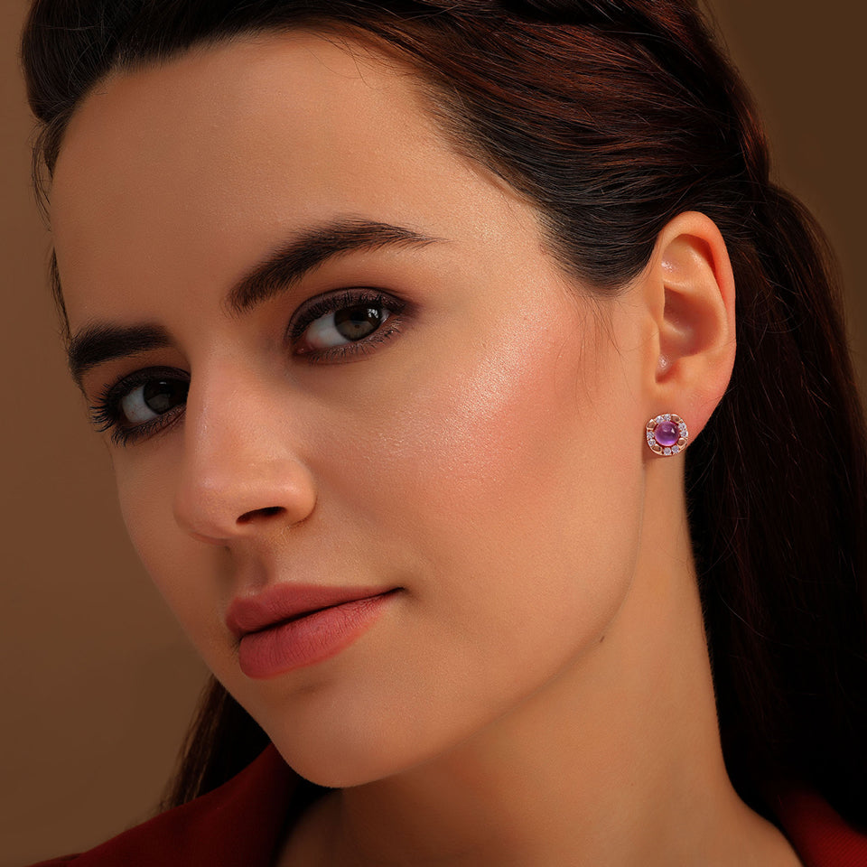 18 K Rose Gold Amethyst