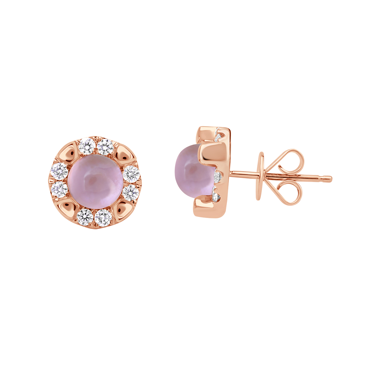 18 K Rose Gold Rosequartz