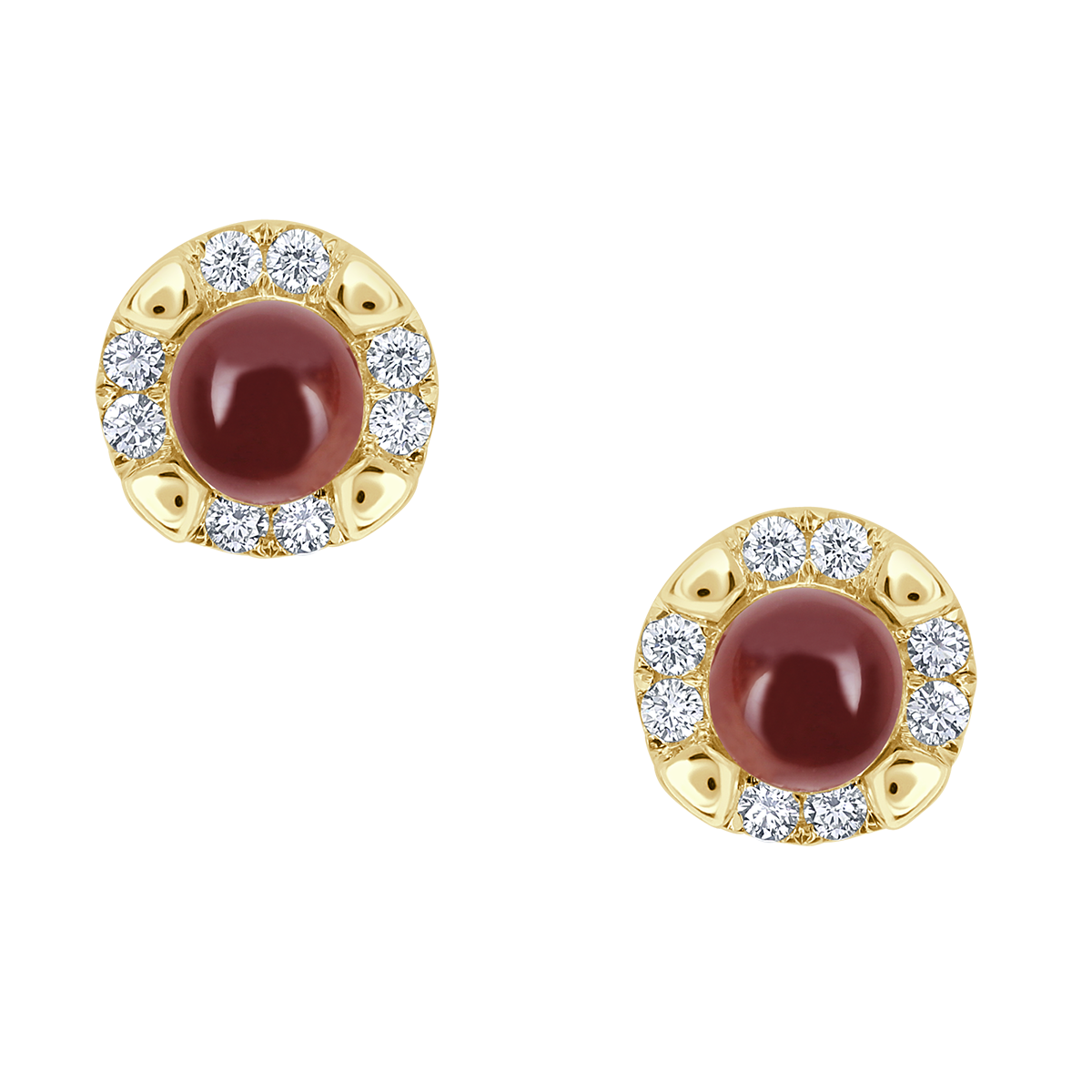 18 K Yellow Gold Garnet