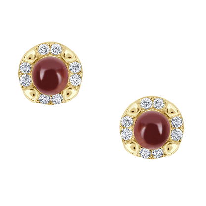 18 K Yellow Gold Garnet