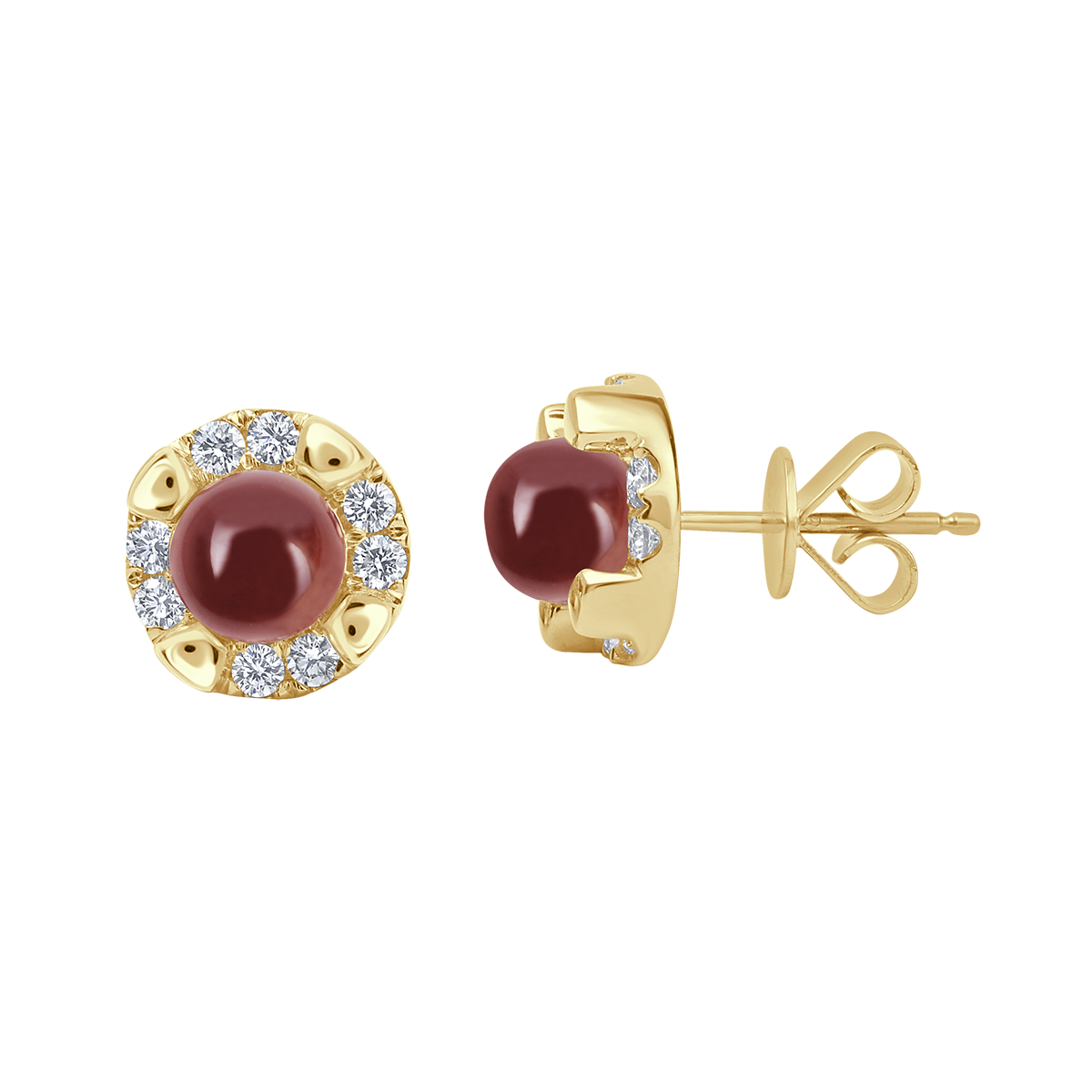 18 K Yellow Gold Garnet