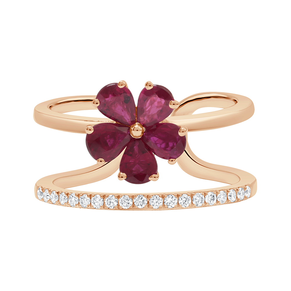 18 K Rose Gold Ruby