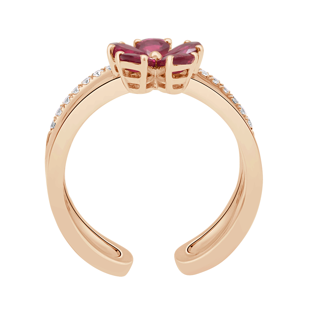 18 K Rose Gold Ruby