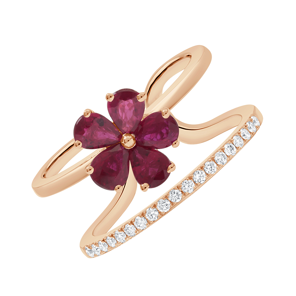 18 K Rose Gold Ruby