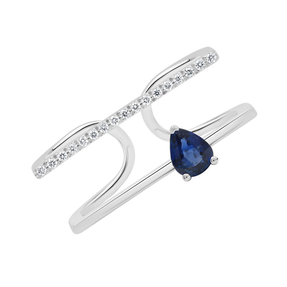 18 K White Gold Sapphire