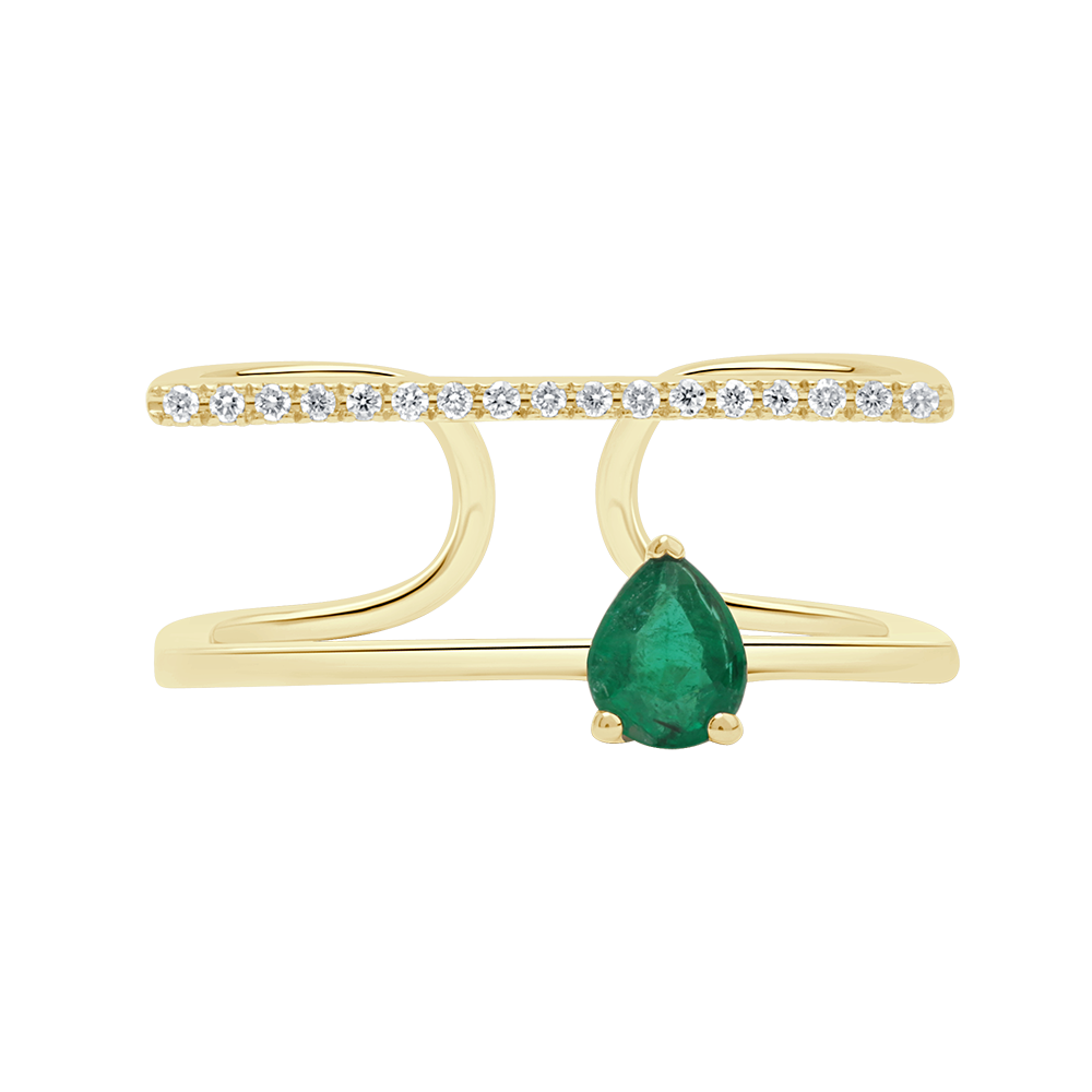 18 K Yellow Gold Emerald